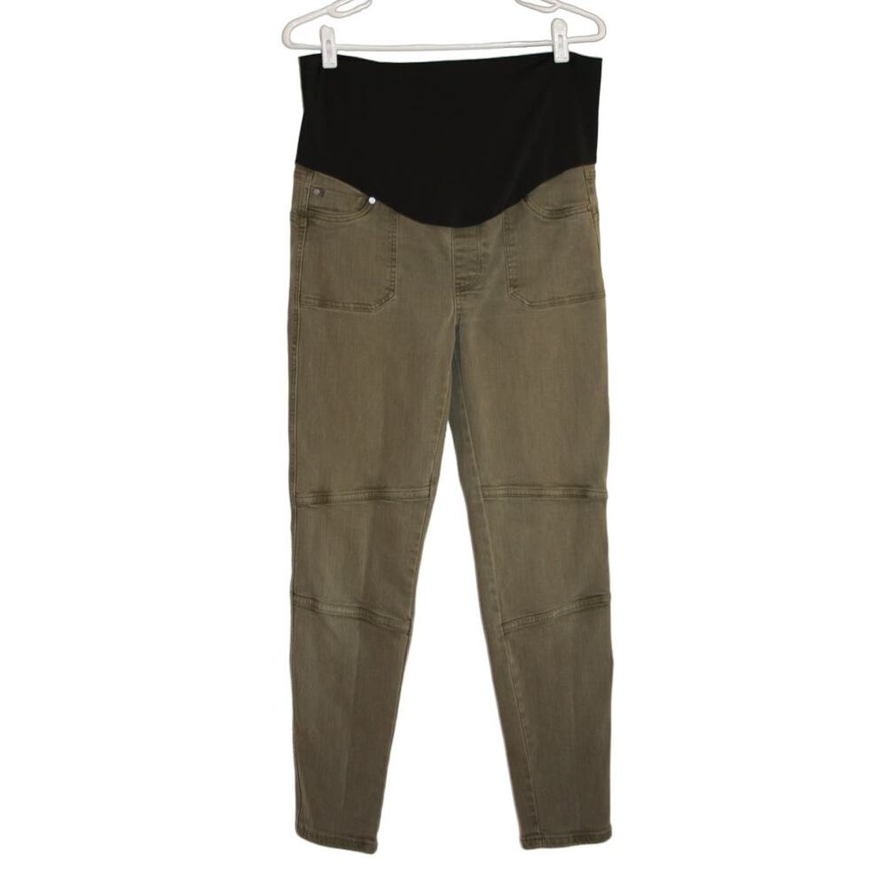 Liverpool Ankle Cargo Green Stretch Maternity Jeans Full Belly Panel Size 8/29